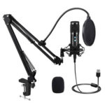 COMBO DE MICROFONO CON CABLE USB Y SOPORTE BM-858TZ