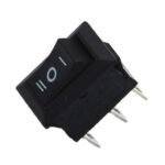 SWITCH MINI ROCKER 6A 125V 3 PINES 10X15MM ON-OFF-ON NEGRO KCD11