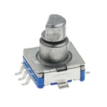 POTENCIOMETRO SIN FIN 360º ESPIGA MEDIA CAÑA 10MM CON SWITCH 30 POSICIONES 15 PULSOS ENCODER CODIFICADOR ROTATIVO EC11 SMD