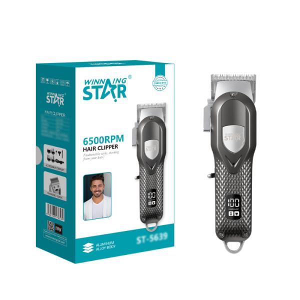 enlazanexo-0ae5f5e3575e3370 CORTADORA DE CABELLO WINNING STAR ST-5639 RECARGABLE PANTALLA DIGITAL / 5 W LFJ-761-WST-15884 - Imagen 1