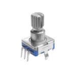 POTENCIOMETRO SIN FIN 360º ESPIGA FRESADA 12.5MM CON SWITCH 20 POSICIONES ENCODER CODIFICADOR ROTATIVO EC11 EC11S 20CC