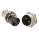 CONECTOR MACHO HEMBRA MICROFONO CB 2 PINES AVIACION GX16