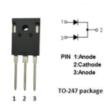 DIODO HFA30PA60C RECTIFICADOR RECUPERACION ULTRA RAPIDA 30A 600V T03P