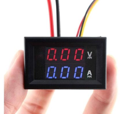 VOLTIMETRO Y AMPERIMETRO DIGITAL PANTALLA LED DE 0,28 ", AZUL Y ROJO, DC 100V 50A