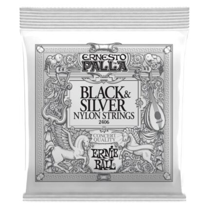 Juego Cuerda Ernesto Palla Guitarra Clásica Nylon NEGRO | ERNIE BALL 2406