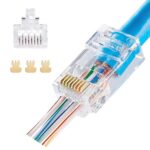 CONECTOR MACHO PLUG MODULAR RJ45 CAT6 ORIFICIO CONTINUO