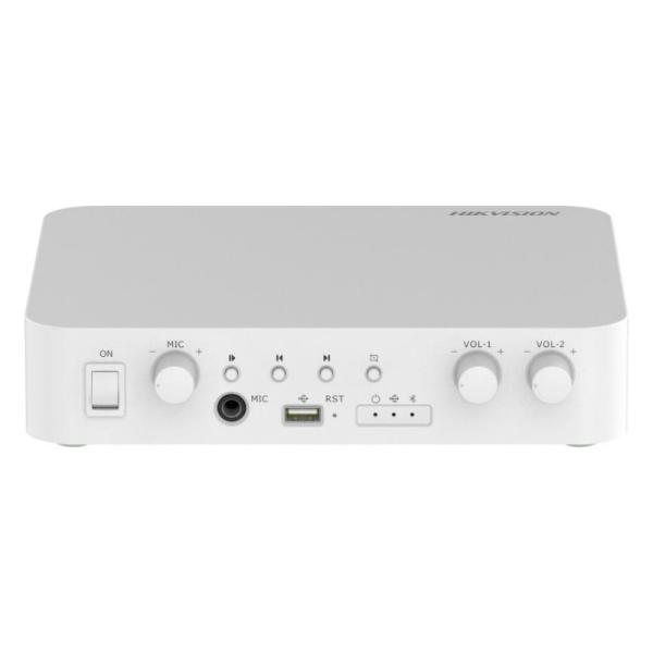 enlazanexo-3fd57d0bd86fc5b7 AMPLIFICADOR DE AUDIO DE RED HIKVISION DS-QAE1A80G1-VB(B) 80W BLUETOOTH USB RCA MIC 6.35MM ETHERNET 2 ZONAS 347000040 - Imagen 1