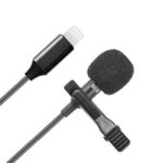 MICROFONO DE SOLAPA CON CABLE LIGHTNING LAVALIER 1.5 METROS