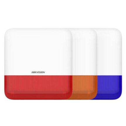 SIRENA INALAMBRICA EXTERIOR HIKVISION DS-PS1-E-WB 433 MHZ 110 DB IP65 / BATERIA O 12 VDC / AES-128 / ANTISABOTAJE