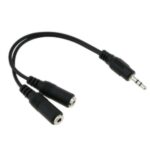 Adaptador de Micrófono 3.5 mm 1 Macho a 2 Hembra XC-001