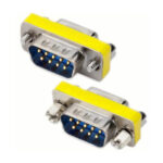 CONECTOR UNION MACHO DB9 RS232 METAL PLATEADO
