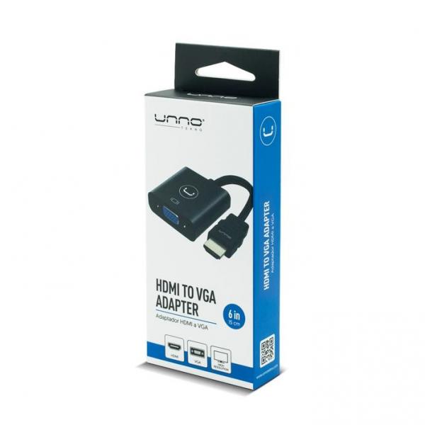 enlazanexo-567d9bf4e7e334bd ADAPTADOR UNNO TEKNO HDMI TO VGA AD4202BK - Imagen 1