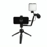 KIT DE VLOGGING UNNO TEKNO PH1902BK CON LUZ Y MICRÓFONO