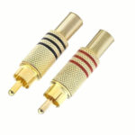 CONECTOR MACHO PLUG RCA METAL DORADO
