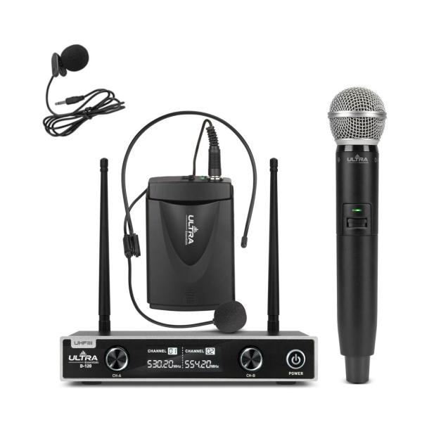 enlazanexo-71e05ab5fc19ae4c Micrófono Inalámbrico UHF Diadema/Solapa Puño | Ultra D-120 - Imagen 1