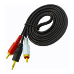 CABLE AUXILIAR 3.5MM ESTEREO A 2 RCA 2.5 METROS YXL-1230