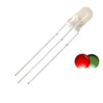 DIODO LED 5MM ROJO Y VERDE ANODO COMUN