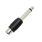 ADAPTADOR MACHO 1/4 6.3MM MONO A HEMBRA RCA PLASTICO 1/4 A RCA