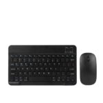 Combo Mini Teclado y Mouse Inalámbrico Recargable Negro