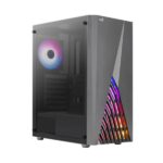 CASE GAMING RGB AEROCOOL DELTA G-BK-V2 MID TOWER VENTILADORES 4 DE 120MM CON VIDRIO LATERAL ACCM-PV45043.11