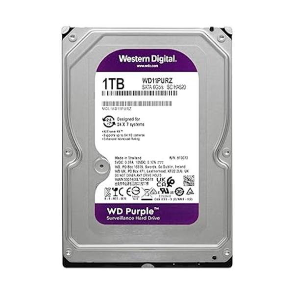 enlazanexo-90eaefffa1f3d341 HD INTERNO 1TB WESTERN DIGITAL PURPLE WD11PURZ 3.5 PULG SATA III 5400 RPM 64MB CACHE SURVEILLANCE - Imagen 1