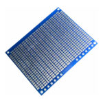 PLACA DE COBRE PERFORADA CON PISTAS 7X9CM UNA CARA AZUL