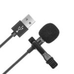 MICROFONO DE SOLAPA CON CABLE USB LAVALIER 1.5 METROS