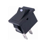 SWITCH MINI ROCKER 21X15MM 10A 125V 2 PINES PULSADOR MOMENTANEO KCD1