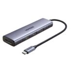 HUB UGREEN CM511 USB-C 5 EN 1 1 DISPLAYPORT 4K@60HZ / 3 USB-A / 1 USB-C DATA / 1 USB-C PD 100W 5GBPS 75642