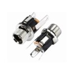 CONECTOR HEMBRA JACK DC 2.5X5.5MM CON ROSCA CHASIS