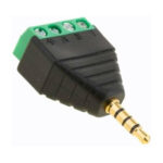 CONECTOR MACHO PLUG 3.5MM TRRS 4 POLOS PARA ATORNILLAR