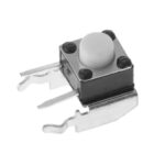 SWITCH PULSADOR TACTIL ANGULO RECTO SOPORTE BRAKET SKHHUFA010 6X6X5MM BLANCO 4 PINES PS2 XBOX