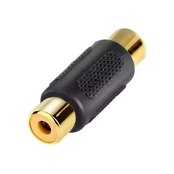 enlazanexo-c8ac40959fb0a340-1 CONECTOR UNION HEMBRA RCA PLASTICO UNION RCA DORADO - Imagen 1