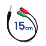 Adaptador Divisor de Audio Jack 3.5 mm a 2 Jack 3.5 mm Hembra XC-001