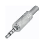 CONECTOR MACHO PLUG 3.5MM TRRS 4 LINEAS METALICO