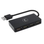 HUB UNNO TEKNO 4 PUERTOS USB 2.0 HB1008BK