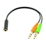 CABLE ADAPTADOR DE HEMBRA 3.5MM TRRS A 3.5MM AUDIO Y MICROFONO