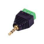 CONECTOR MACHO PLUG 3.5MM ESTEREO PARA ATORNILLAR