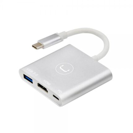 HUB UNNO TEKNO TYPE C 3 IN 1 HDMI + 1-USB 3.0 +PD HB1101SV
