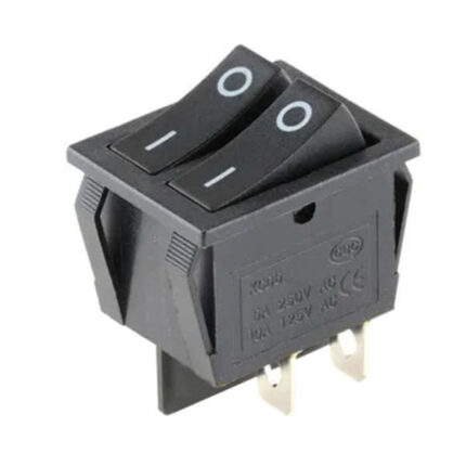 SWITCH ROCKER 10A 125V 4 PINES DOBLE BOTON KCD5