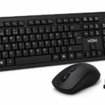 Combo Teclado y Mouse Inalámbrico VON100 Negro