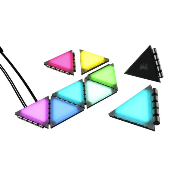 enlazanexo-f9aaf5fe73eaf317 PANELES DE ILUMINACION PARA CASE CORSAIR MINI TRIANGULO iCUE LC100 KIT DE 9 CL-9011114-WW - Imagen 1